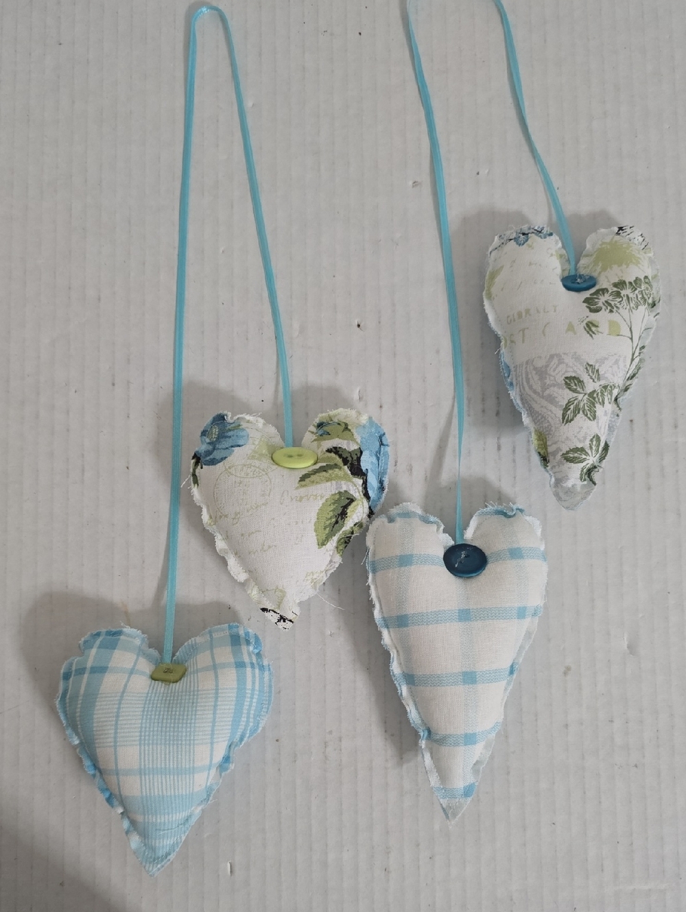 2 Handmade Hanging Hearts